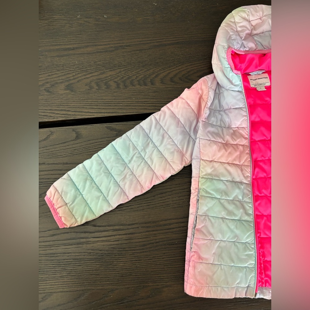 Girls Lightweight Water Resistant Hooded Puffer Jacket